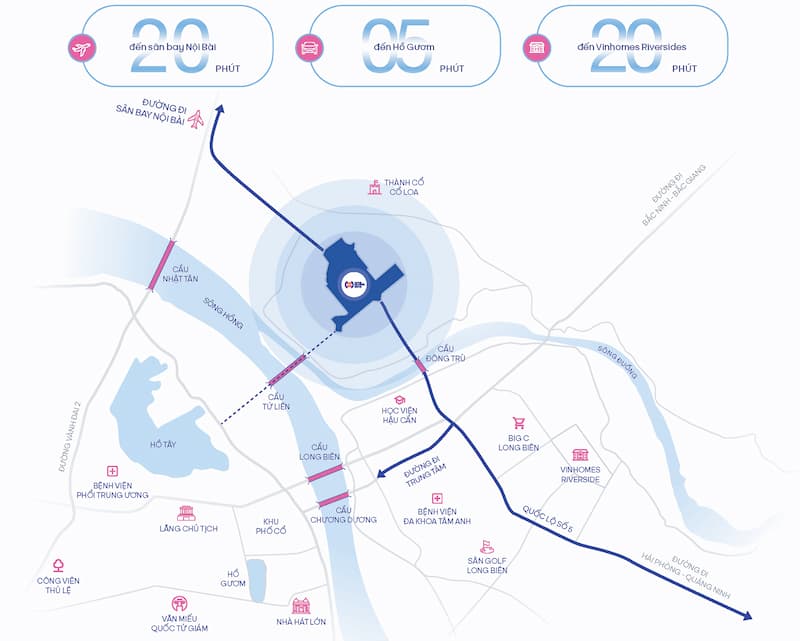 Vị trí Vinhomes Global Gate đắc địa - Trung tâm kết nối chiến lược